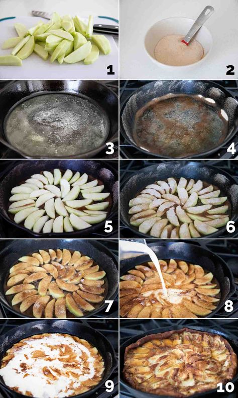 Not your typical pancake, this German Apple Pancake is a custard-like pancake baked with cinnamon sugar apples for a delicious breakfast recipe. #recipe #breakfast #brunch #apple #germanpancake #dutchbaby #applepancake Original Pancake House Apple Pancake Recipe, German Apple Pie Recipe, Apples For Breakfast, German Apple Pancake Recipe, Baked Apple Pancake, Seed Oil Free, German Apple Pancake, Apple Pancake Recipe, Recipe For Baby