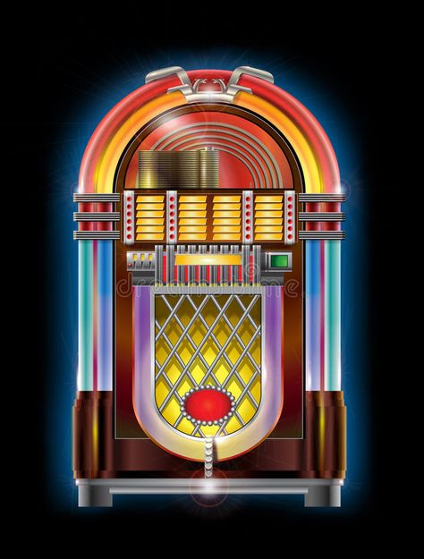 Jukebox. Very realistic and colorful illustration of jukebox , #AD, #realistic, #Jukebox, #colorful, #jukebox, #illustration #ad Yard Art Crafts, Elements Design, Abbott And Costello, Old Time Radio, Juke Box, Woodworking Patterns, Jukeboxes, Halloween Monster, Neon Lights