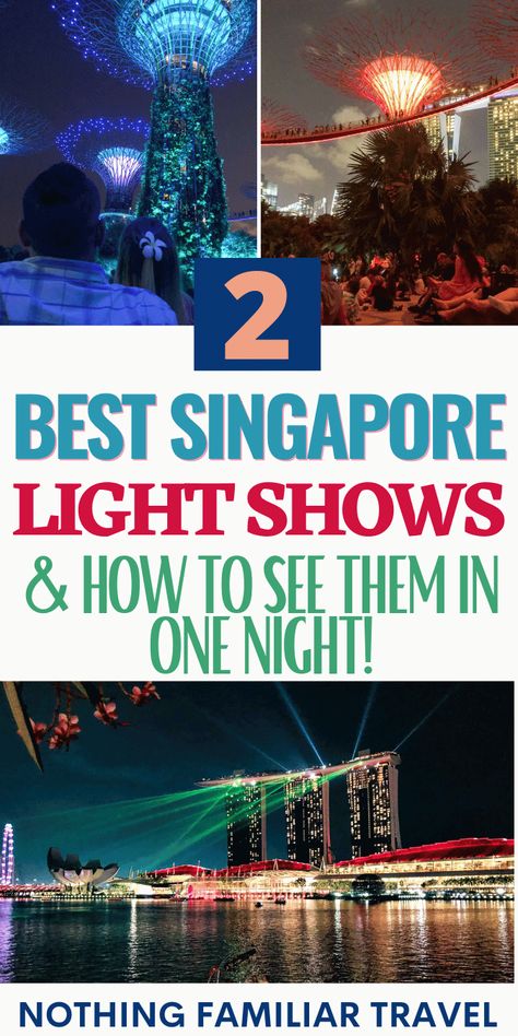 Singapore Spectra Light Show Singapore, One Day In Singapore, Singapore Night View, Things To Do At Night, Singapore Attractions, Singapore Sights, Magical Light, Asian Travel, Singapore Travel