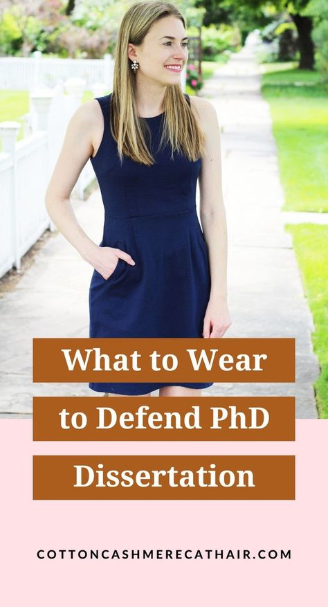 Are you ready to defend your PhD dissertation? Congratulations! After years of hard work, you're almost done! This blog post goes into detail about what PhD scientist and Boise style blogger Kimi of Cotton Cashmere Cat Hair wore to her own PhD dissertation. Grad School Outfit, School Outfit Inspiration, Dissertation Defense, Phd Dissertation, Student Style, Grad Student, Grad School, Student Fashion, Hair Wear