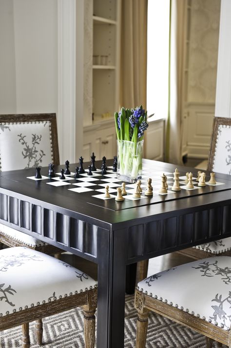 Chess Board Table, Addition Ideas, Room Addition, Interior Design Games, Chess Table, Video Game Rooms, Interior Design Boards, Chess Sets, Flex Room