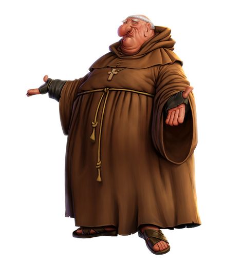 ArtStation - Friar Tuck, Saeed Jalabi Sculpting Inspiration, Sheriff Of Nottingham, Dnd Cleric, Robin Hood Costume, Strega Nona, Friar Tuck, Canterbury Tales, Cute Cottage, Character Design Sketches