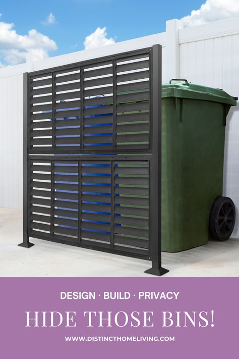 Ways To Cover Pool Equipment, Pool Pump And Heater Enclosure, Pool Equipment Screen Ideas, Disguise Pool Equipment, Garbage Privacy Fence, Hide Exterior Utilities, Pool Cover Storage Ideas, Ideas To Hide Pool Equipment, Ways To Hide Pool Equipment