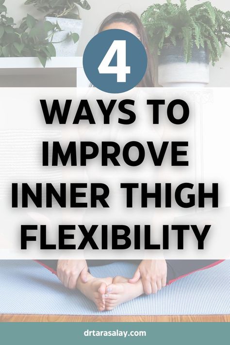 INNER THIGH FLEXIBILITY - Inner thigh stretches to improve hip adductor flexibility Advanced Stretches, Thigh Stretches, Inner Thigh Stretches, Beginner Stretches, Flexibility Stretches, Inner Thigh Muscle, Mobility Training, Strength Exercises, Stretches For Flexibility