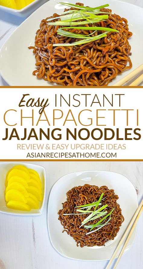 Chapagetti Recipe, Spicy Shin Ramen Noodle Recipes, Ramen Noodle Recipes Gochujang, Basic Ramen Recipe, Nongshim Ramen Recipes, Ichiran Ramen Recipe, Korean Pickled Radish, Noodles Asian, Pork Stew Meat