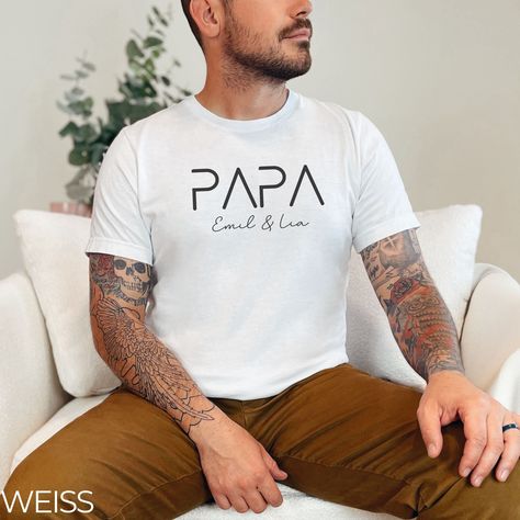 Expectant Father, Papa Shirts, Dad Birthday Gift, Gift For Dad, Busy Mom, Dad To Be Shirts, Kid Names, Gifts For Dad, Breathable Fabric