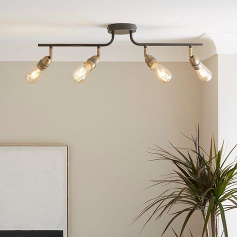 Modern Track Lighting Kitchen, Ceiling Light Bar, Modern Track Lighting, Celing Light, Track Lighting Kitchen, Industrial Style Kitchen, Bar Black, Kitchen Ceiling Lights, Ceiling Spotlights