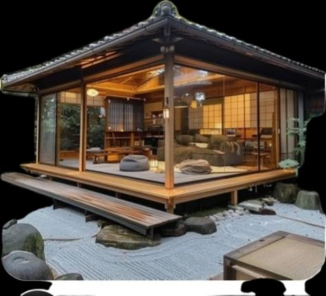 Asian Style House Exterior, Minka House Japanese Style, Japanese Inspired House Exterior, Japan Modern House Japanese Style, Asian House Exterior, Japanese Style House Plans, Japanese Bungalow, Modern Japanese House Exterior, Japanese Tea House Plans