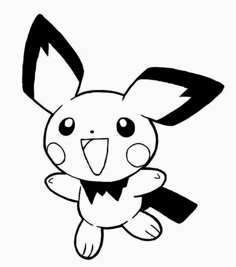 Pichu Is So Excited Coloring Page : Color Luna Pichu Pokemon, Pikachu Coloring Page, Cow Coloring Pages, Leaf Coloring Page, Frozen Coloring Pages, Rose Coloring Pages, Panda Coloring Pages, Shark Coloring Pages, Fruit Coloring Pages