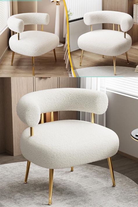 Perfect for Small Spaces: The comfy teddy cuddle corner chair boasts the ideal size for small spaces like corner, saving a lot of space for you. Modern and simple design of our chair complements various decoration and furniture. It can be used as living room chair, bedroom chair, reading chair,vanity chair, home office chair, side chair, club chair, guest room chair, waiting room chair, reception chair, fireside chair, studio chair, salon chair, etc. Cuddle Corner, Office Reading Nook, Boucle Accent Chair, Studio Chair, Corner Sofa And Chair, Chair Bedroom, Small Bedroom Furniture, Fireside Chairs, Waiting Room Chairs