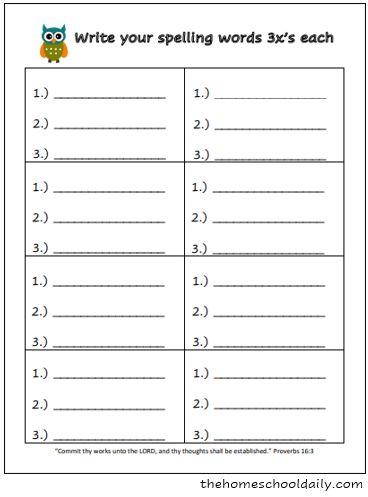 1st Grade Spelling Tasks Pack - The Homeschool Daily Spelling Practice Worksheets, Spelling Word Activities, 1st Grade Spelling, Teaching Spelling, Spelling Worksheets, Spelling Practice, Grade Spelling, Spelling Lists, Homeschool Learning