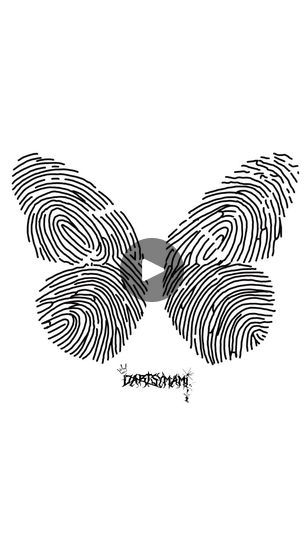 4 Fingerprint Tattoo, Butterfly Tattoo With Fingerprint, Butterfly Thumbprint Tattoo, Butterfly Tattoo Locations, Butterfly Fingerprint Tattoo, Butterfly Fingerprint, Jordan Adetunji, Thumbprint Tattoo, Fingerprint Tattoo