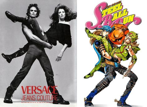 Jojo Artstyle, Marcus Schenkenberg, Vogue Poses, Jojo Pose, Jojo Fashion, Hirohiko Araki, Johnny Joestar, Stephanie Seymour, Jojo Parts