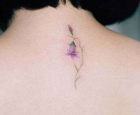 Campanillas Bellflower Tattoo, Bluebell Tattoo, Delicate Flower Tattoo, Tiny Flower Tattoos, Tattoo Son, Tattoo Face, Watercolor Tattoo Flower, Knot Tattoo, Small Flower Tattoos