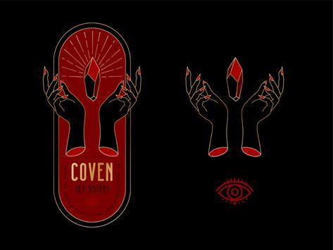 Coven Logo by Lillian Oeding on Dribbble Christmas Cover, Murals Street Art, Badge Logo, Eye Art, Coven, Design Reference, Logo Design Inspiration, Tattoo Studio, Global Community