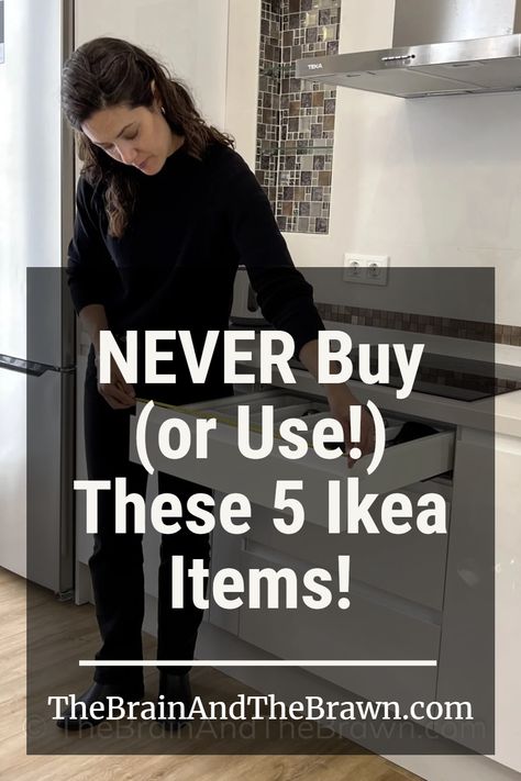 Cheap Ikea hacks (and other retailers) will COST you more money and cause problems - here are the 5 items you'll want to AVOID at all costs! :) Cheap Ikea Hacks, Diy Furniture Makeover Ideas, Ikea Drawers, Slide Out Shelves, Budget Hacks, Closet Bathroom, Laundry Cabinets, Kitchen Closet, Furniture Makeover Ideas