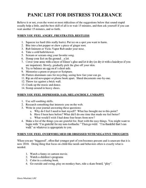 Distress Tolerance Activities, Self Development Worksheets, Dbt Skills Worksheets, Distress Tolerance Skills, Dbt Therapy, Counseling Techniques, Distress Tolerance, Dbt Skills, Clinical Social Work