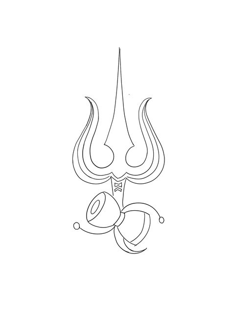 Shiva Embroidery, Trishul Design, Kumari Kandam, Simple Compass Tattoo, Mom Dad Tattoo Designs, Trishul Tattoo Designs, Trishul Tattoo, Bio Organic Tattoo, Mahadev Tattoo