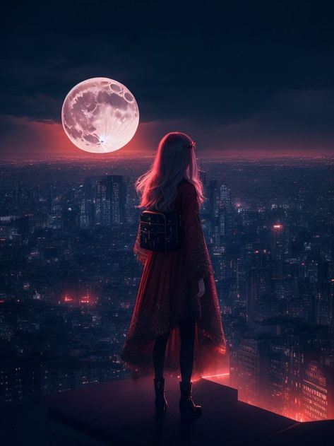 Steam Artwork, Moon Goddess Art, City Rooftop, Black And White Art Drawing, Pretty Backgrounds, Marvel Spiderman Art, Shadow Pictures, Anime Artwork Wallpaper, Cute Love Pictures