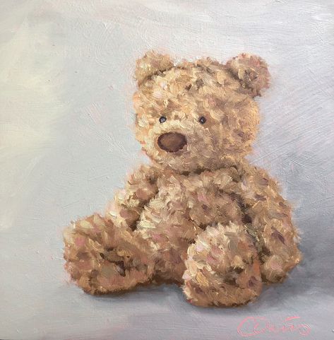 Bear Paintings, Impressionism Art, Bear Art, Art Beach, Mini Canvas Art, Art Inspiration Painting, Pastel Art, Beach Art, Art Background