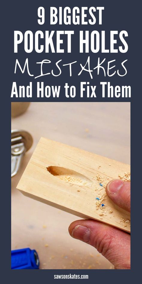 How To Use A Kreg Pocket Hole Jig, How To Make Pocket Holes, Diy Wooden Shelves, Craft Hacks, Free Woodworking Project Plans, Pocket Holes, Woodworking Hacks, Woodworking Jigsaw, Kreg Tools