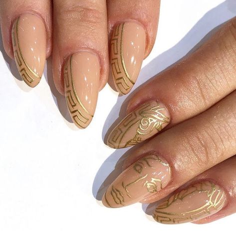 Egypt Nails, Versace Nails, Egyptian Nails, Noriker Horse, Baby Boomers Nails, Work Nails, Sparkly Nails, Art Nails, Clean Nails