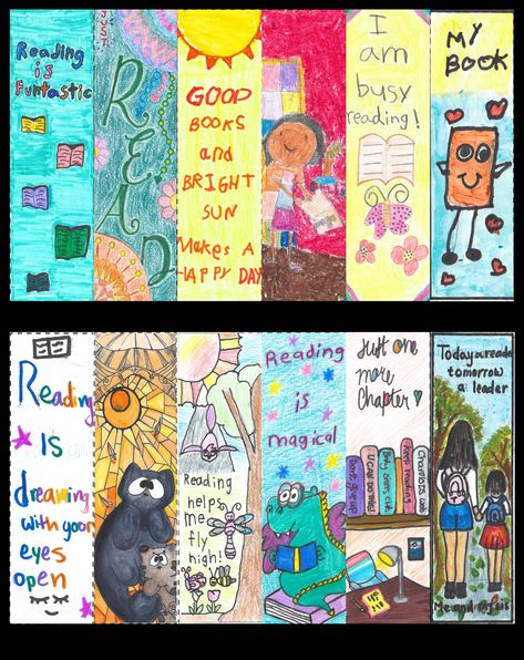 Design a Bookmark Contest! | Ajax Public Library Bookmark Contest Library, Bookmark Contest Ideas, Design A Bookmark, Bookmark Contest, Contest Ideas, Library Book Displays, Book Displays, Bookmarks Kids, How To Make Bookmarks