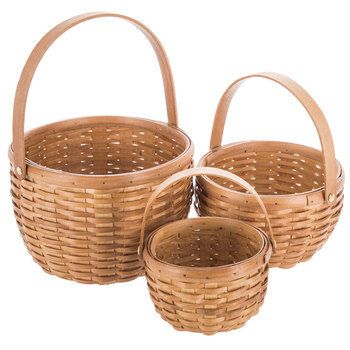 Honey Rattan & Woodchip Basket Set With Handles Basket Centerpiece, Simple Organization, Wearable Art Fashion, Hobby Lobby Store, Unisex Baby Shower, Berry Baskets, Diy Projects Videos, Basket Set, Print Coupons