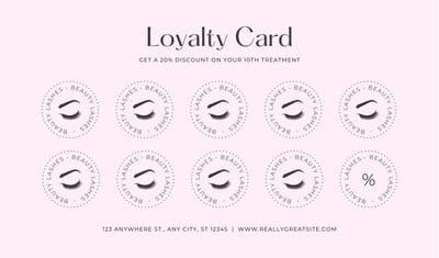 Lash Loyalty Card Design, Lash Loyalty Card, Loyalty Card Design, Loyalty Card Template, Lashes Fake Eyelashes, Lash Paradise, Pink Feminine, Beauty Lash, Lashes Beauty