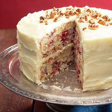 Cranberry Layer Cake: This moist white cake combines toasted pecans and refreshing orange peel with cranberries. Recipe: http://www.midwestliving.com/recipe/layer-cakes/cranberry-layer-cake Moist White Cake, Fall Cake Recipes, Fall Cake, Cranberry Cake, Fall Cakes, Cranberry Recipes, White Cake Mixes, Toasted Pecans, Pumpkin Cake