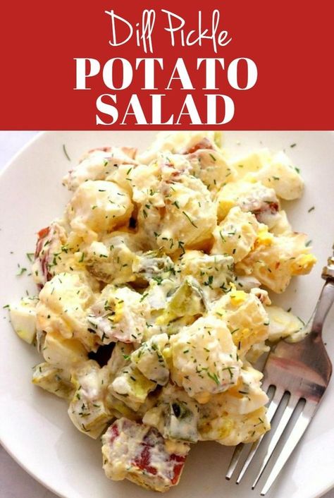 Dill Pickle Potato Salad Recipe, Dill Pickle Potato Salad, Pickle Potato Salad, Egg Salad Recipe Easy, Egg Salad Recipe Healthy, Potato Salad Dill, Best Potato Salad Recipe, Best Egg Salad Recipe, Dill Potatoes