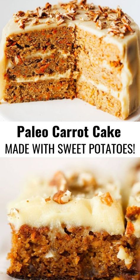 Carrot Wedding Cake, Baking Cake Recipes, Whipped Lemon Frosting, Paleo Carrot Cake, Paleo Cake, Gluten Free Carrot Cake, Lemon Frosting, Paleo Baking, Paleo Sweets