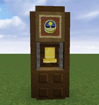 Minecraft grandfather clock Statues Minecraft, Minecraft Clock, Minecraft Statues, Minecraft Decoration, Minecraft Banner Designs, Minecraft Interior Design, Bangunan Minecraft, Minecraft Farm, Minecraft Banners