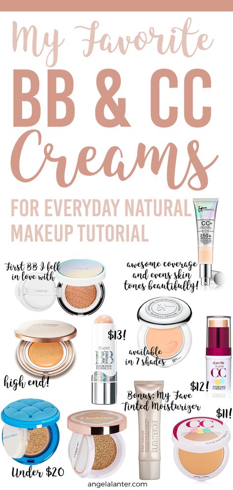 My Favorite BB & CC Creams, perfect makeup for Everyday Look. #BBCream #CCCream #Makeup #Makeuproducts How To Use Bb Cream, Cc Cream Makeup Look, Cream Makeup Look, Makeup For Everyday, Bb Cc Cream Difference, Drugstore Bb Cream, Bb And Cc Cream, Bb Or Cc Cream, Bb Cream Makeup