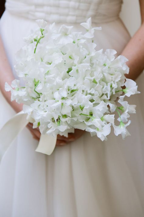 Sweet Pea Bridal Bouquet, Sweet Pea Wedding Bouquet, Sweet Pea Bouquet, Bridal Bouquet Styles, Lathyrus Odoratus, Simple Wedding Bouquets, Yellow Wedding Flowers, Winter Wedding Bouquet, Bride's Bouquet