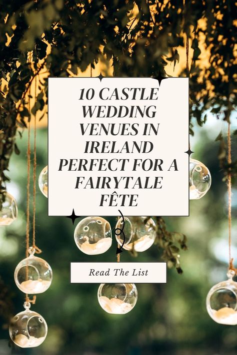 A destination wedding in Ireland can be personal to couples with family ties to the Emerald Isle. However, even pairs who are only Irish on March 17th will also adore the fairytale-like landscape full of rolling hills, a rugged coastline and quaint B&Bs. https://www.theknot.com/content/ireland-wedding-venues Weddings In Ireland, Irish Wedding Inspiration, Wedding Venues Ireland, Destination Wedding Ireland, Irish Wedding Venues, Wedding Inspiration Decor, Castle Wedding Venues, Ireland Wedding Venues, Wedding Ireland