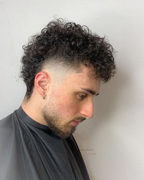 Curly Mohawks for Men 16 ideas: Unleash your bold and stylish side Afro Mullet, Mohawk Hairstyles For Men, Modern Mullet Haircut, Curly Mohawk Hairstyles, Mohawk For Men, Mohawk Hairstyle, Fade Haircut Curly Hair, Haircut Ideas For Men, Mohawk Hairstyles Men