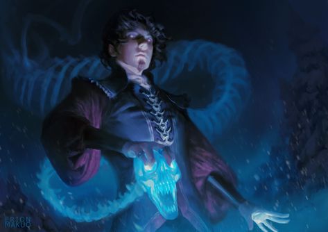 ArtStation - Ilya the Necromancer, Erion Makuo Erion Makuo, Necromancer Design, Necromancer Art Male, The Necromancer, Magic Creatures, Fantasy Wizard, Mtg Art, Male Characters, High Fantasy