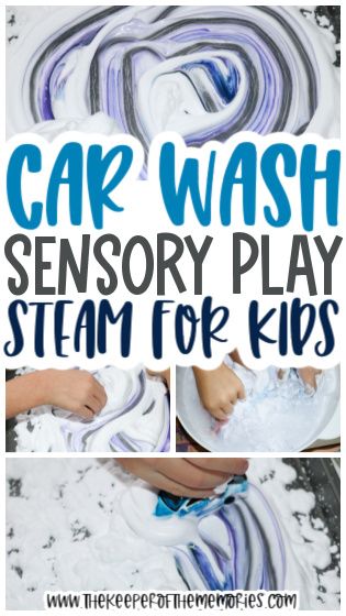 collage of car wash sensory activity images with text: Car Wash Sensory Play STEAM for Kids Nature Provocations, Preschool Steam, Transportation Preschool Activities, Summer Themes, Transportation Activities, Car Activities, Preschool Art Projects, Transportation Crafts, Transportation Preschool