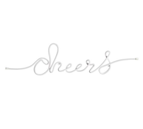 Light Up Cheers Sign Wall Art, Small, 29.75"W | Pottery Barn Cheers Sign, Cheer Signs, Triptych Wall Art, Star Wall Art, Light Up Signs, Entertaining Essentials, Stocking Gifts, Gifts For Colleagues, Living Room Decor Cozy