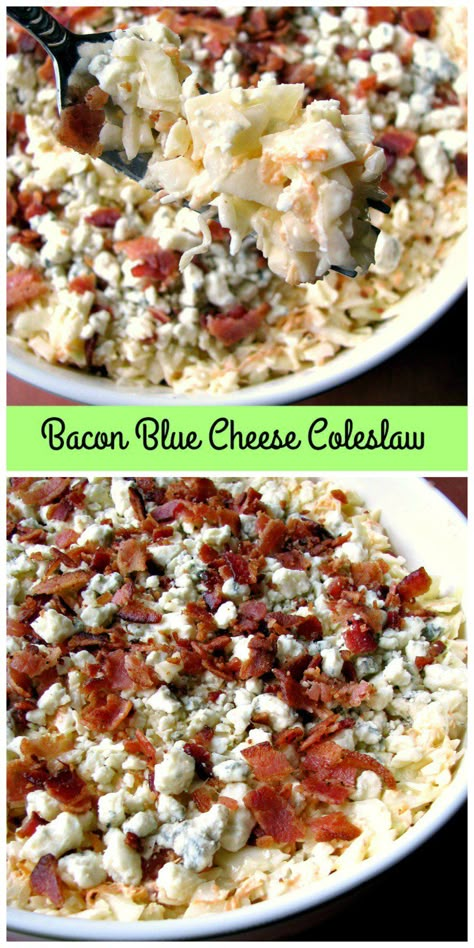 Salad Bar Items, Blue Cheese Coleslaw, Blue Cheese Crumbles, The Perfect Salad, Crazy Kitchen, Perfect Salad, Creamy Cucumber Salad, Slaw Recipes, Summer Cookouts