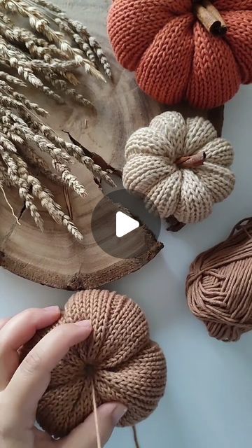 Knitted Pumpkins, Knit Or Crochet Pumpkins, Yarn Pumpkins Diy, Crochet Pumpkins, Pumpkins Knitted, Hand Knitted Chunky Pumpkins, Just Be Crafty Crochet Pumpkins, Crochet Rustic Pumpkin, Pumpkin Jam