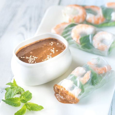 Hoisin Peanut Sauce - Winding Creek Ranch Hoisin Peanut Sauce, Hoisin Sauce Recipe, Sauce For Spring Rolls, Spring Rolls With Peanut Sauce, Vietnamese Spring Rolls Recipe, Asian Sauce Recipes, Spring Roll Sauce, Vietnamese Grilled Pork, Vietnamese Spring Rolls