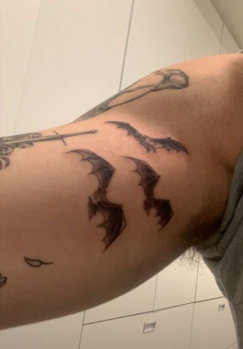 Kanye Tattoo, Rockstar Tattoo, Abstract Tattoo Ideas, Grunge Tattoo, Bat Tattoo, Sharpie Tattoos, Forarm Tattoos, Vinnie Hacker, Cool Small Tattoos