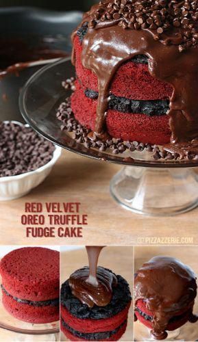 Red Velvet Oreo Truffle Brownies, Easy Red Velvet Cake, Oreo Truffle, Truffle Chocolate, Cupcakes Red Velvet, Red Velvet Oreo, Red Velvet Recipes, Red Velvet Cake Recipe, Velvet Cake Recipes