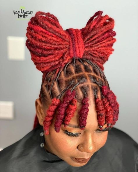 Natural Hair Salon, Hair Salon Design, Natural Hair Salons, Red Heads, Locs Hairstyles, Loc Styles, We Are Love, Salon Design, Bow Design