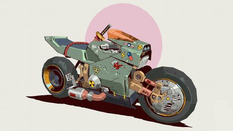 ArtStation - Cyberpunk bike Cyberpunk Bike, Motorbike Illustration, Desain Buklet, Futuristic Motorcycle, Concept Motorcycles, Retro Bike, Cool Car Drawings, New Retro Wave, Arte Robot