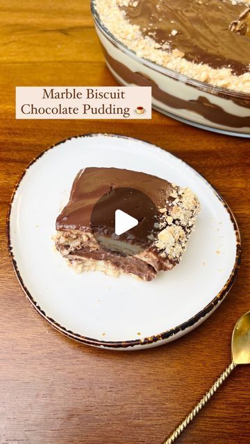 Guntas Sethi on Instagram: "✨Marble Biscuit Chocolate Pudding✨

Something about this recipe makes me feel so nostalgic. If you can’t tell already, making different kinds of pudding has been my latest obsession 🤪🍮

This is the easiest, dreamiest, and tastiest chocolate-flavored biscuit pudding you can ever make at home!🥰

Recipe:

For the vanilla layer:

-5 cups milk 
-6 tbsp cornflour 
-3/4 cup sugar 
-1 cup custard powder 
-1 tsp vanilla extract 

For the chocolate layer:

-5 cups milk
-6 tbsp cornflour 
-1/2 cup cocoa powder 
-3/4 cup sugar 
-1 cup chocolate 

Let it set in the refrigerator for 4/5 hours & then serve & enjoy. 

#marblebiscuitchocolatepudding #chocolatepudding #puddingrecipes #easydesserts #biscuitpudding 

[Marble Biscuit Chocolate Pudding, home made dessert recipes, Chocolate Custard Pudding, Double Chocolate Pudding, Mocha Biscuit Pudding, Chocolate Self Saucing Pudding Easy, Custard Biscuits, Pudding Custard, Wyse Guide Chocolate Pudding, Caramel Biscuits, Biscuit Pudding