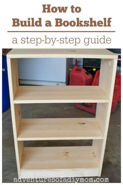 How to Build a Bookshelf - an easy to follow step-by-step guide to building your own bookcase #diybookshelf #diybookcase #bookshelf Build A Bookshelf, Diy Bookshelf Plans, Bookshelf Plans, Bookcase Diy, Woodworking Plans Diy, Diy Simple, Diy Furniture Easy, Bookshelves Diy, Built In Bookcase