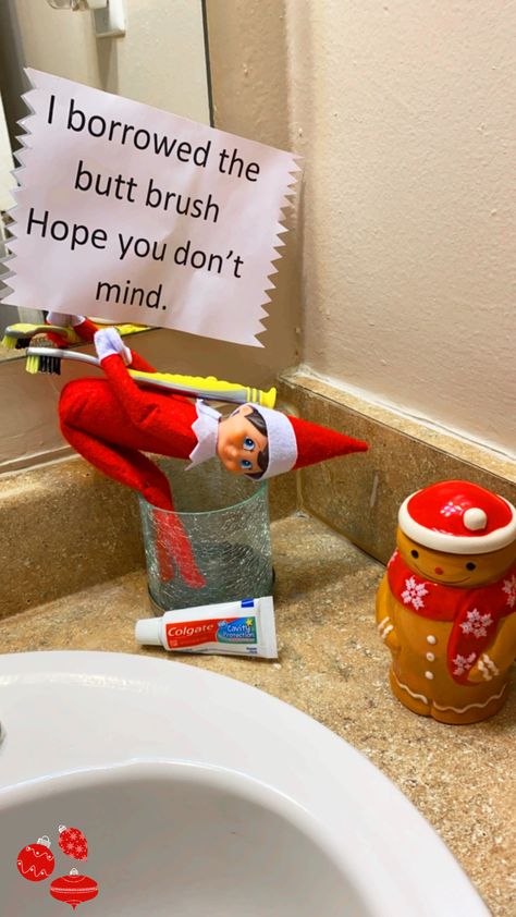 Hospital Elf On The Shelf Ideas, Elf Ideas For Misbehaving Kids, Elf Bathroom Ideas, Elf Bathtub, Elves Behaving Badly, Elf On The Shelf Ideas 2 Year Okd, Kids Misbehaving Elf On The Shelf, Elf On The Shelf Child Misbehaving, Elf Ideas Easy